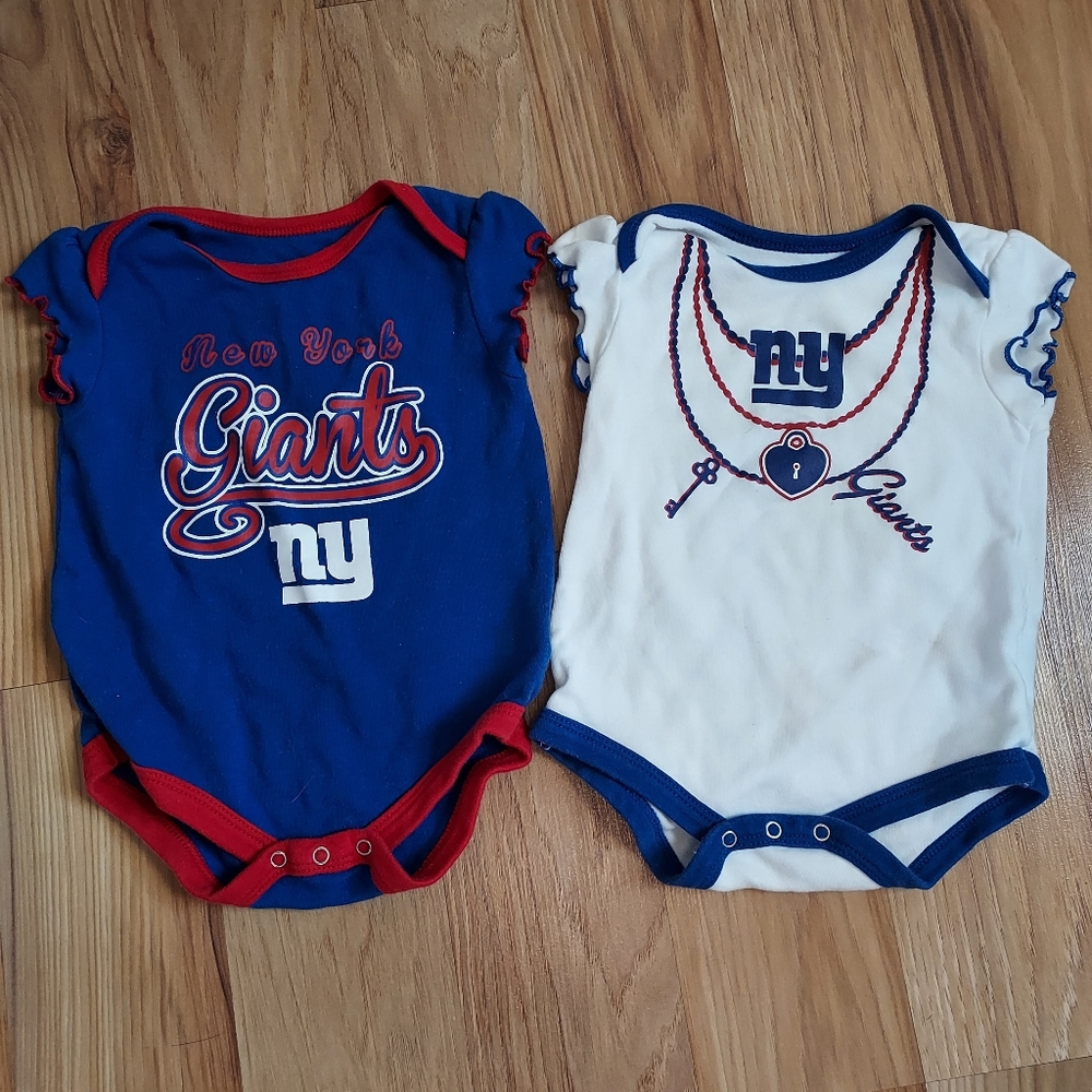 NFL NY Giants Football Baby One Piece Outfits 3/6 Months